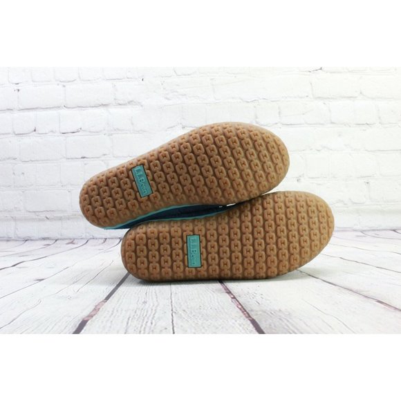 LL Bean Blue Suede Fleece Lined Mountain Moccasins Slipper Size 9 M - Picture 9 of 9